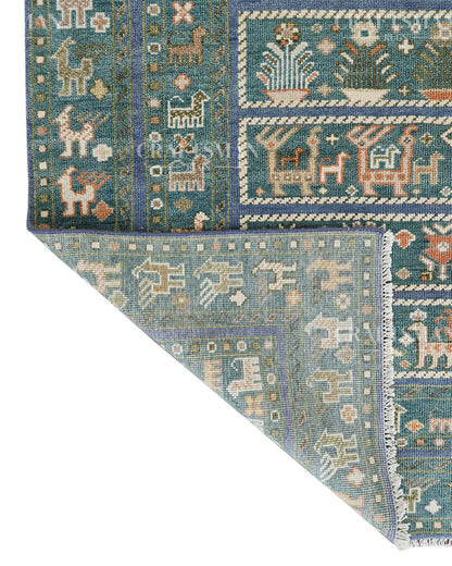 8x10 feet Wool Hand-Knotted Oushak-Inspired Rug | Craftsman Rugs Exclusive