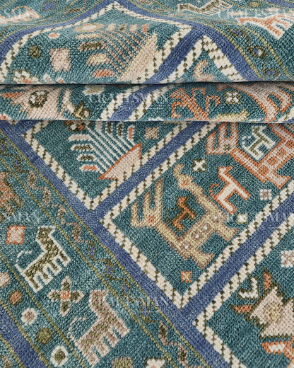 8x10 feet Wool Hand-Knotted Oushak-Inspired Rug | Craftsman Rugs Exclusive