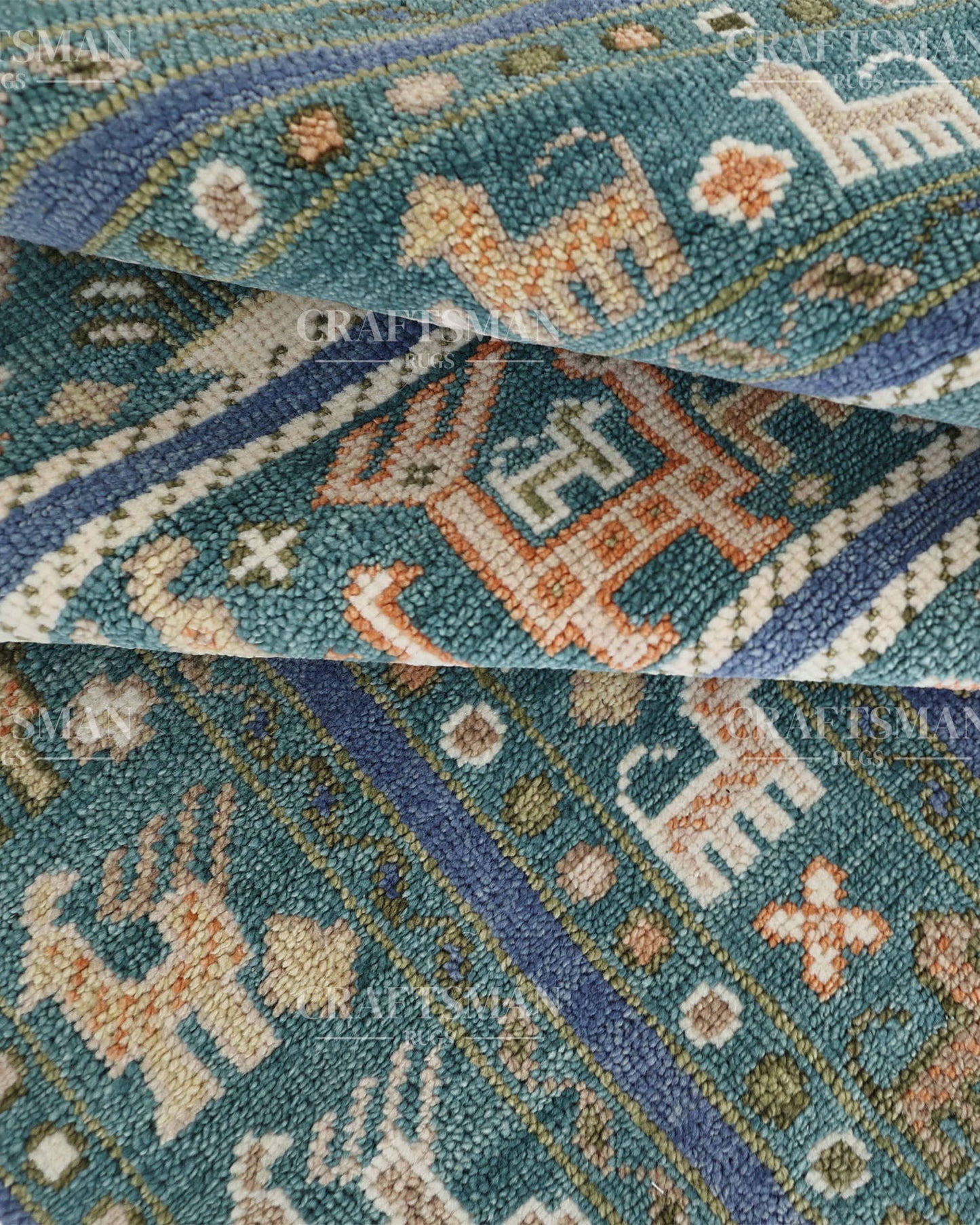 8x10 feet Wool Hand-Knotted Oushak-Inspired Rug | Craftsman Rugs Exclusive