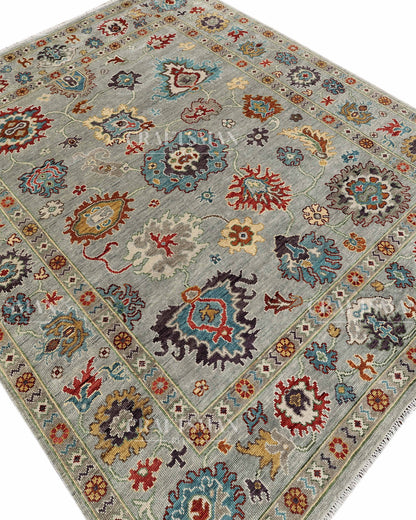 8x10 feet Wool Hand-Knotted Oushak-Inspired Rug | Craftsman Rugs Exclusive