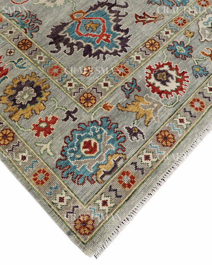 8x10 feet Wool Hand-Knotted Oushak-Inspired Rug | Craftsman Rugs Exclusive