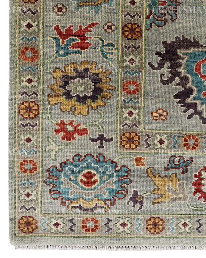8x10 feet Wool Hand-Knotted Oushak-Inspired Rug | Craftsman Rugs Exclusive