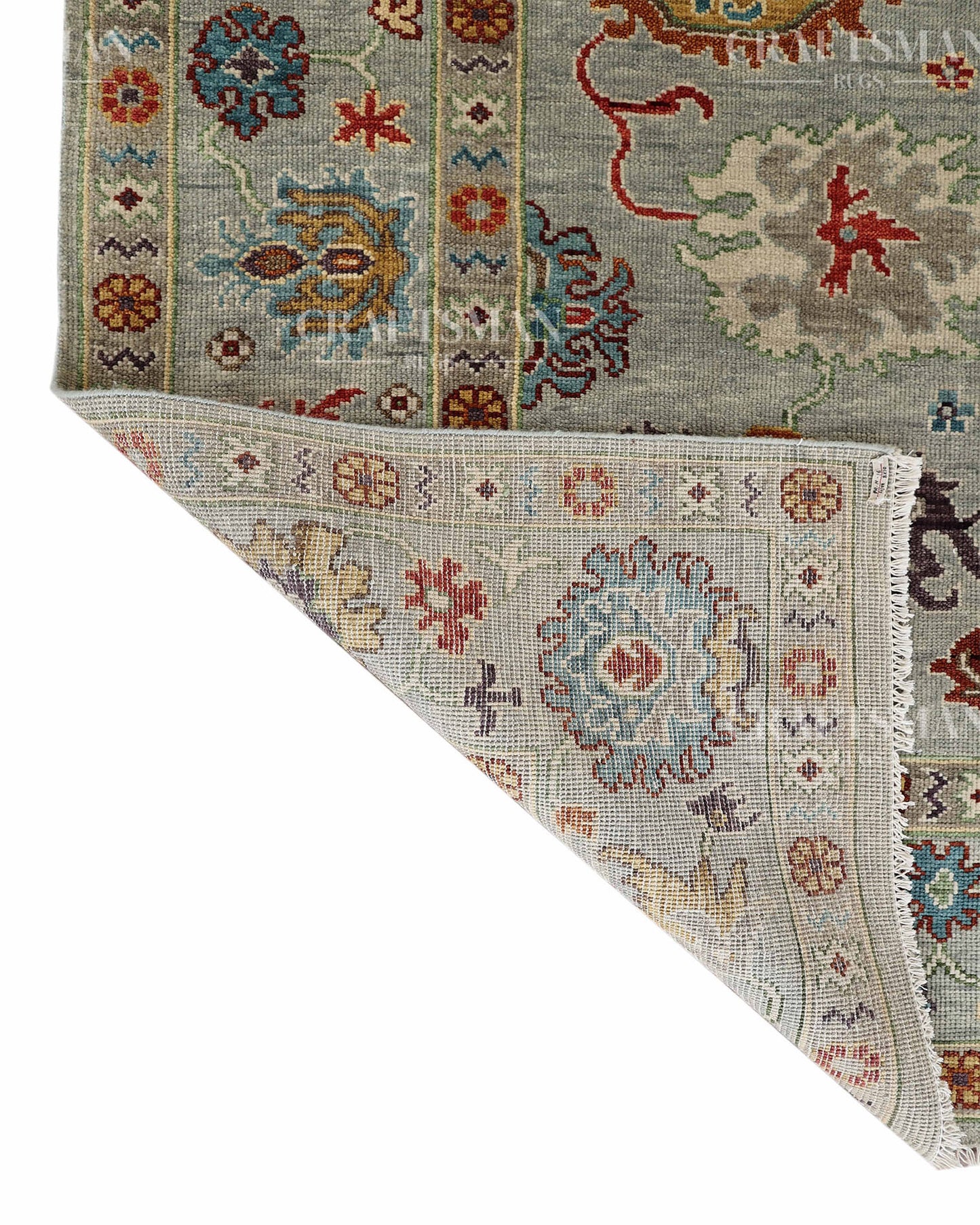 8x10 feet Wool Hand-Knotted Oushak-Inspired Rug | Craftsman Rugs Exclusive