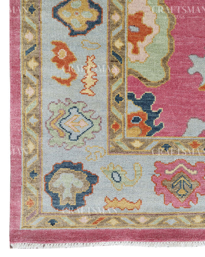 8x10 feet Wool Hand-Knotted Oushak-Inspired Rug | Craftsman Rugs Exclusive