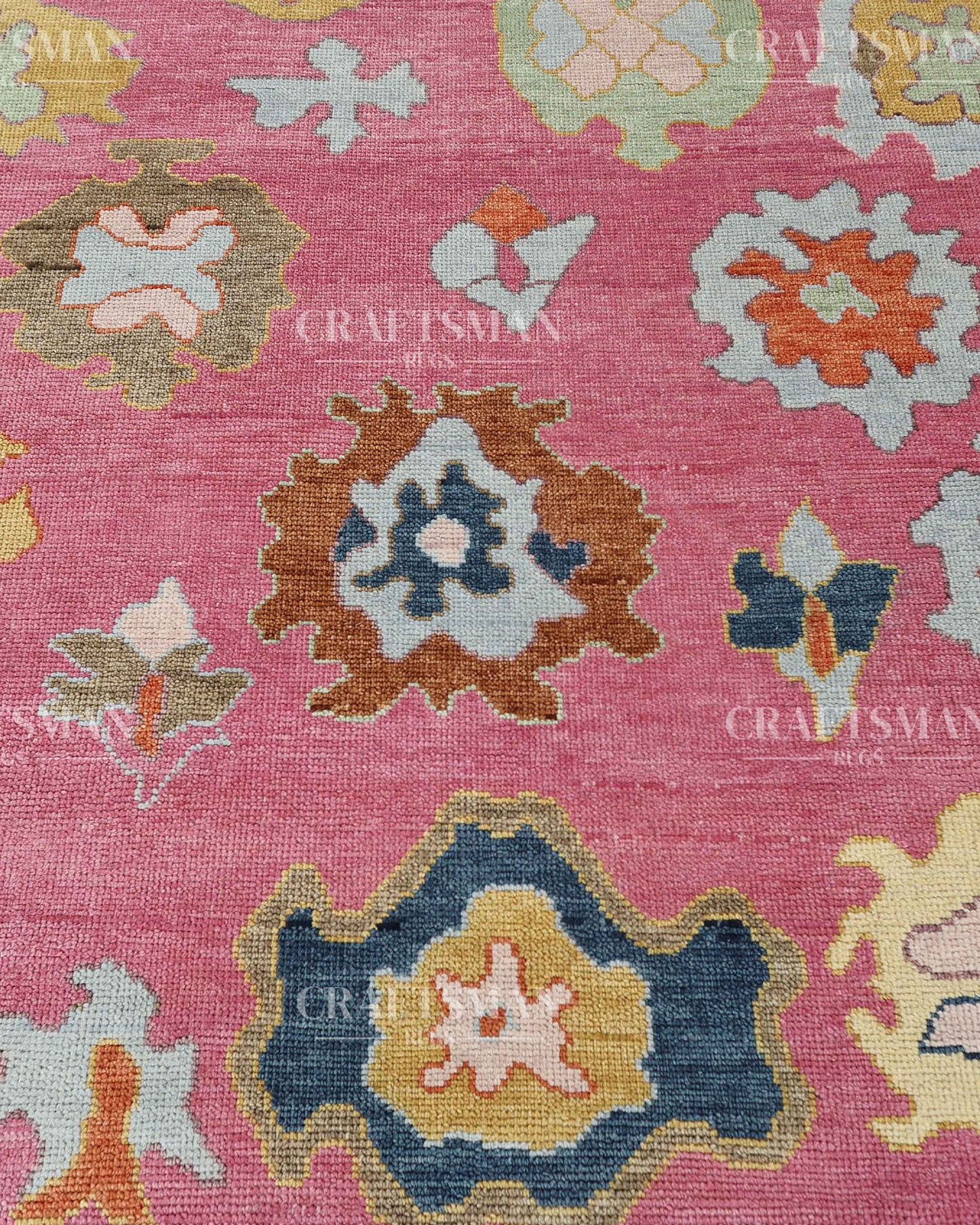 8x10 feet Wool Hand-Knotted Oushak-Inspired Rug | Craftsman Rugs Exclusive