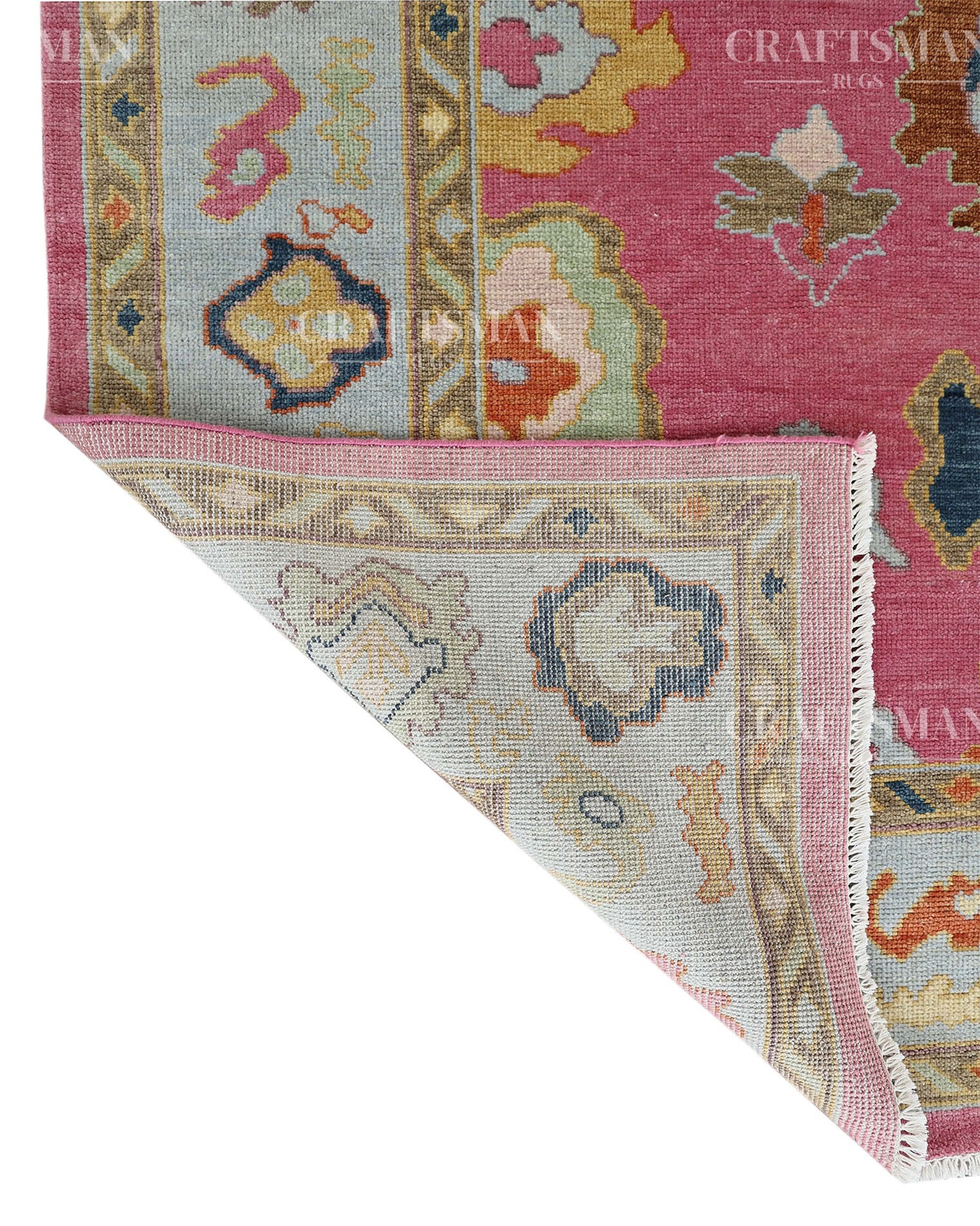 8x10 feet Wool Hand-Knotted Oushak-Inspired Rug | Craftsman Rugs Exclusive