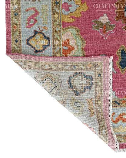 8x10 feet Wool Hand-Knotted Oushak-Inspired Rug | Craftsman Rugs Exclusive