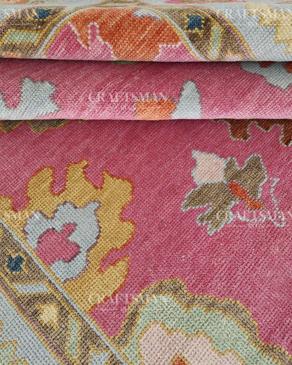 8x10 feet Wool Hand-Knotted Oushak-Inspired Rug | Craftsman Rugs Exclusive