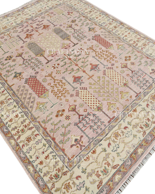 8x10 feet Wool Hand-Knotted Oushak-Inspired Rug | Craftsman Rugs Exclusive