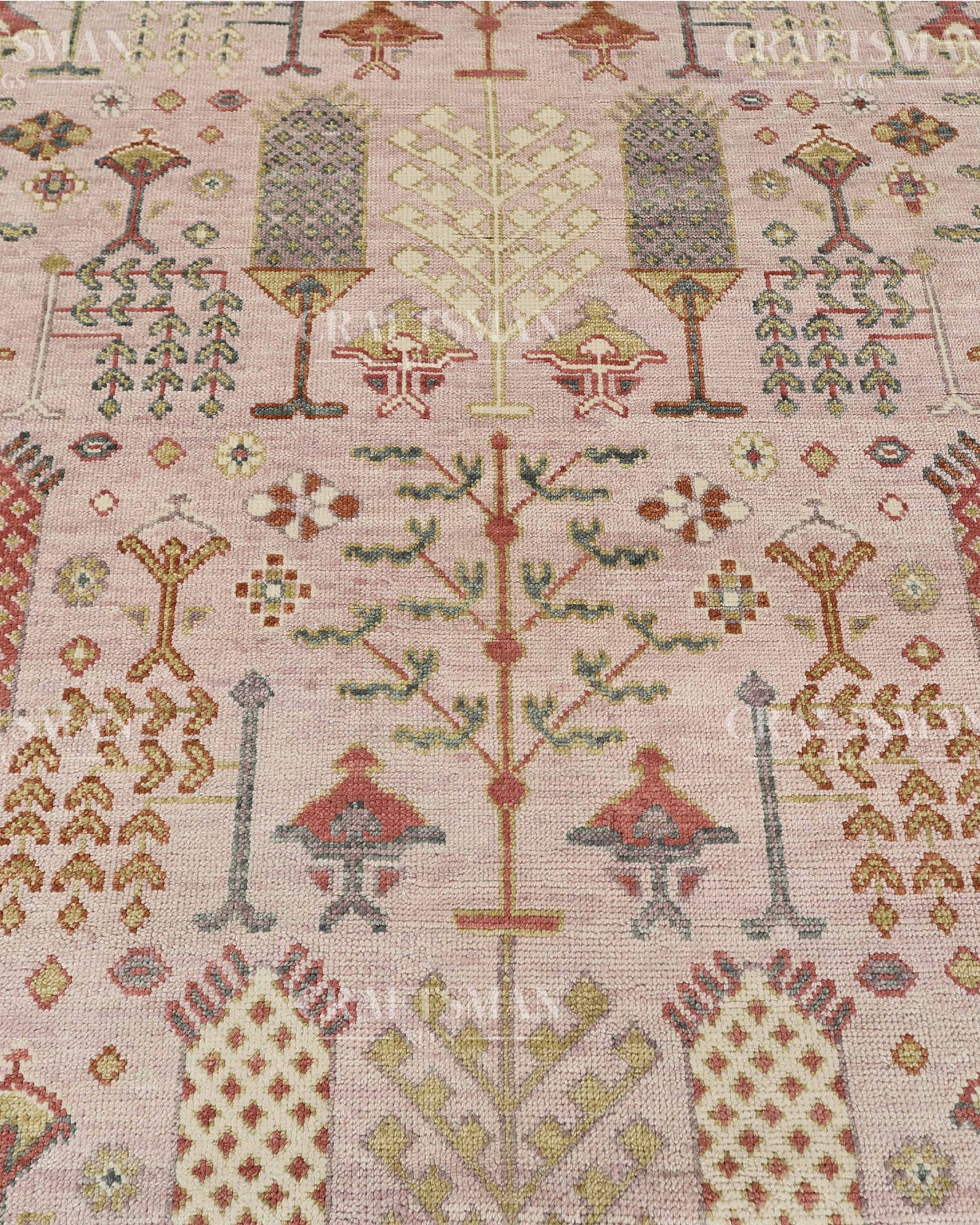 8x10 feet Wool Hand-Knotted Oushak-Inspired Rug | Craftsman Rugs Exclusive