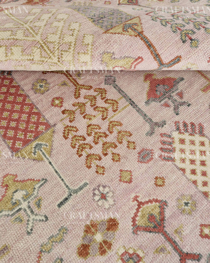 8x10 feet Wool Hand-Knotted Oushak-Inspired Rug | Craftsman Rugs Exclusive