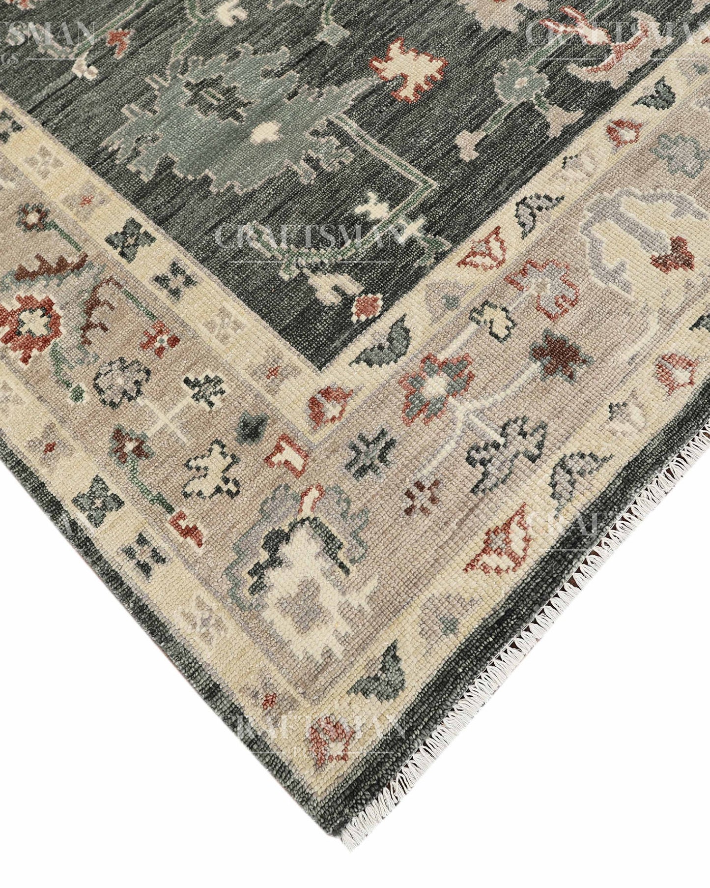 8x10 feet Wool Hand-Knotted Oushak-Inspired Rug | Craftsman Rugs Exclusive