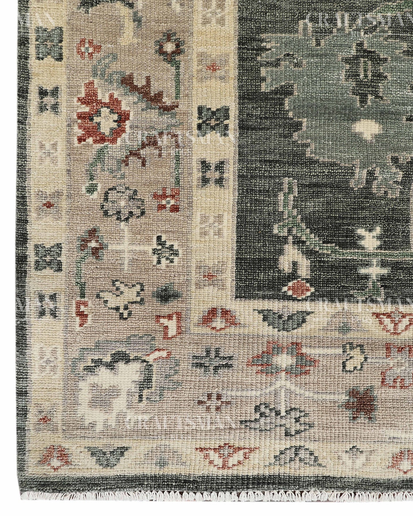 8x10 feet Wool Hand-Knotted Oushak-Inspired Rug | Craftsman Rugs Exclusive