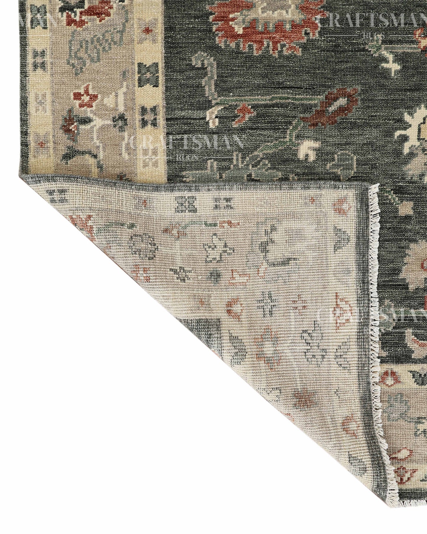 8x10 feet Wool Hand-Knotted Oushak-Inspired Rug | Craftsman Rugs Exclusive