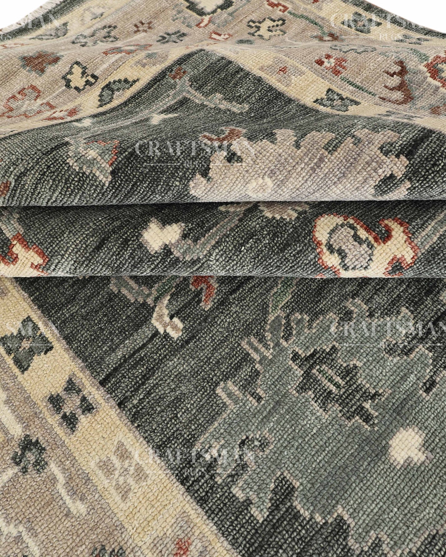 8x10 feet Wool Hand-Knotted Oushak-Inspired Rug | Craftsman Rugs Exclusive