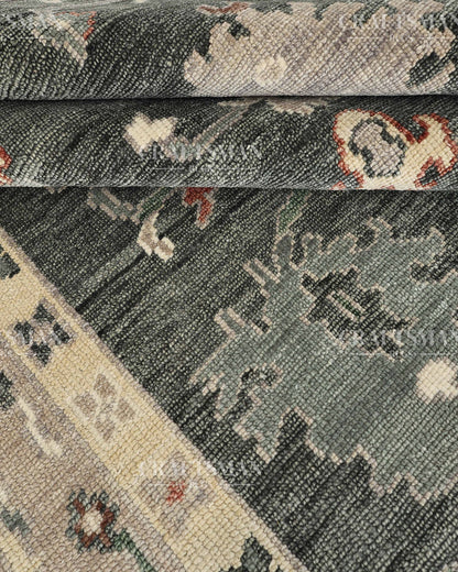 8x10 feet Wool Hand-Knotted Oushak-Inspired Rug | Craftsman Rugs Exclusive
