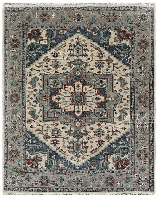 8x10 feet Wool Hand-Knotted Oushak-Inspired Rug | Craftsman Rugs Exclusive