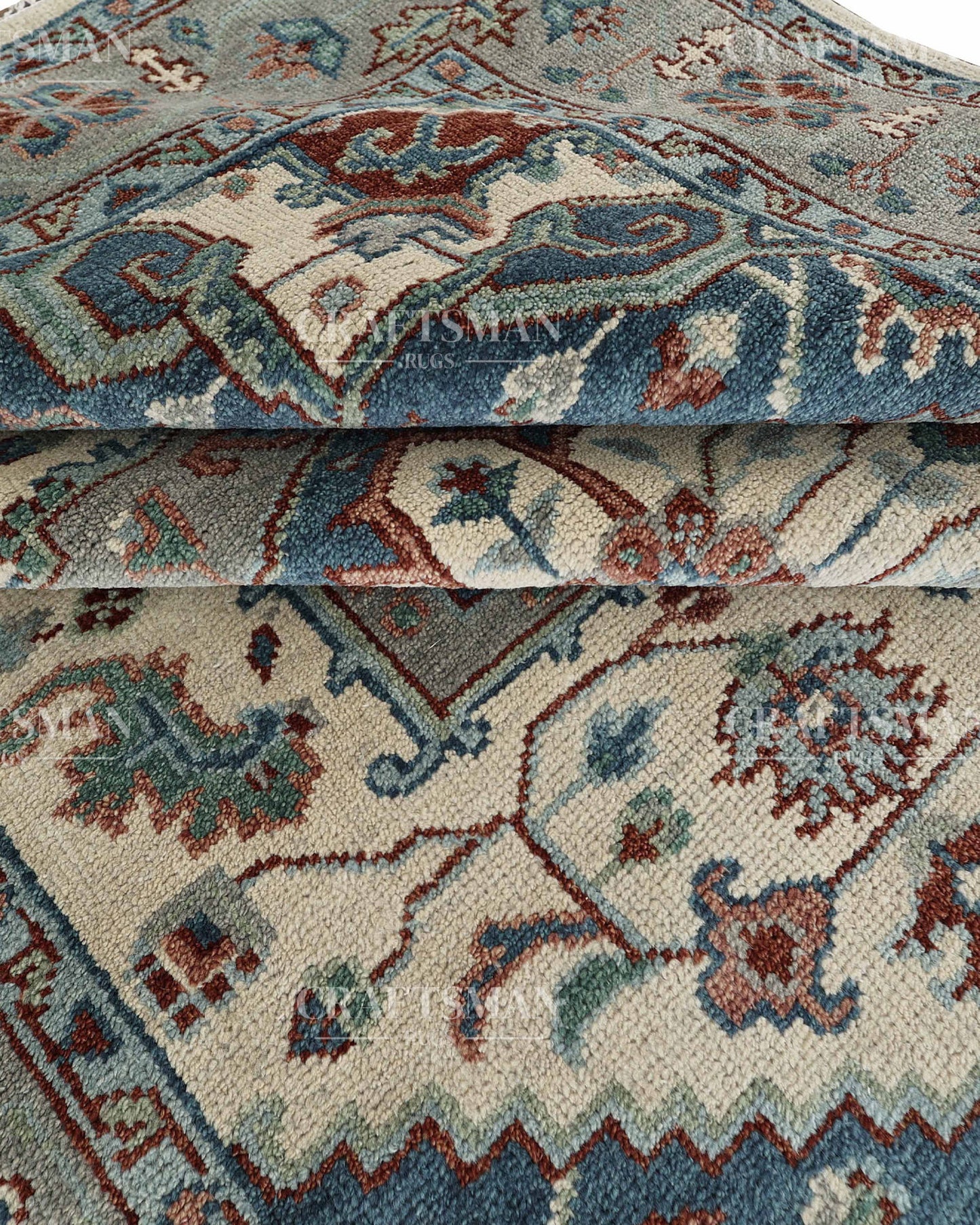 8x10 feet Wool Hand-Knotted Oushak-Inspired Rug | Craftsman Rugs Exclusive