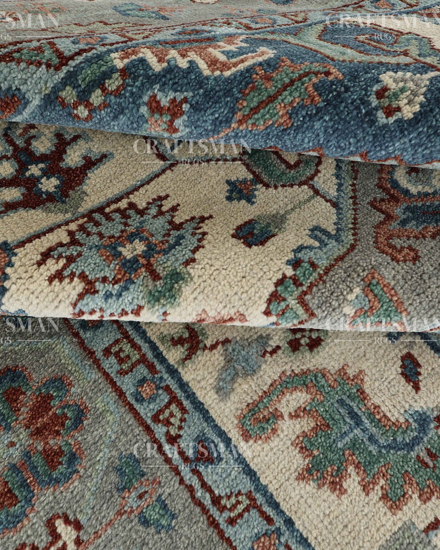 8x10 feet Wool Hand-Knotted Oushak-Inspired Rug | Craftsman Rugs Exclusive