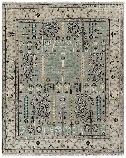 8x10 feet Wool Hand-Knotted Oushak-Inspired Rug | Craftsman Rugs Exclusive
