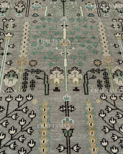 8x10 feet Wool Hand-Knotted Oushak-Inspired Rug | Craftsman Rugs Exclusive