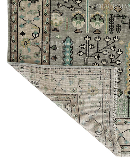 8x10 feet Wool Hand-Knotted Oushak-Inspired Rug | Craftsman Rugs Exclusive