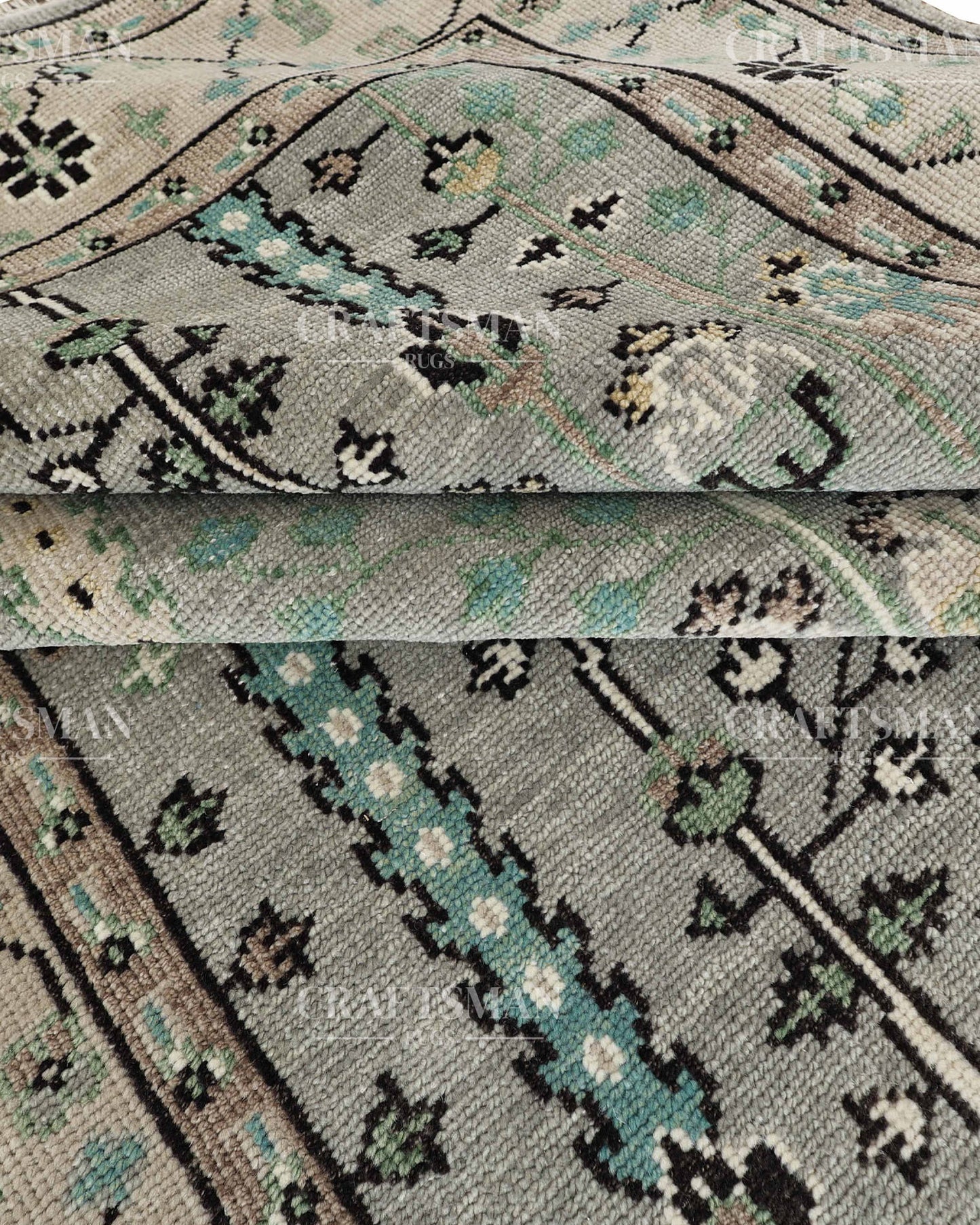 8x10 feet Wool Hand-Knotted Oushak-Inspired Rug | Craftsman Rugs Exclusive