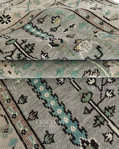 8x10 feet Wool Hand-Knotted Oushak-Inspired Rug | Craftsman Rugs Exclusive