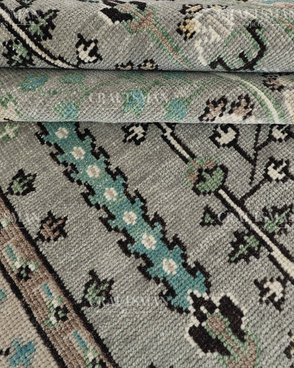 8x10 feet Wool Hand-Knotted Oushak-Inspired Rug | Craftsman Rugs Exclusive