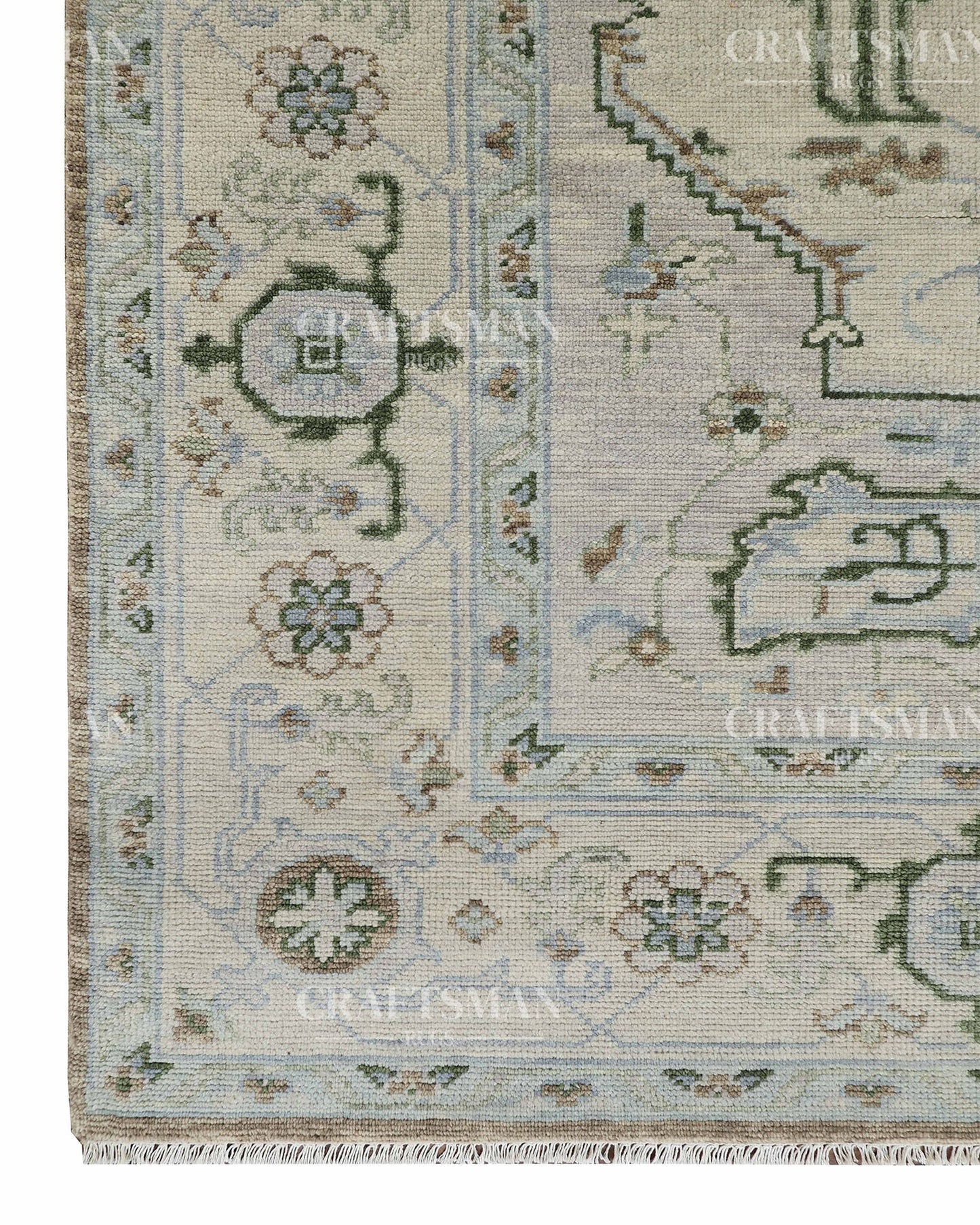 8x10 feet Wool Hand-Knotted Oushak-Inspired Rug | Craftsman Rugs Exclusive
