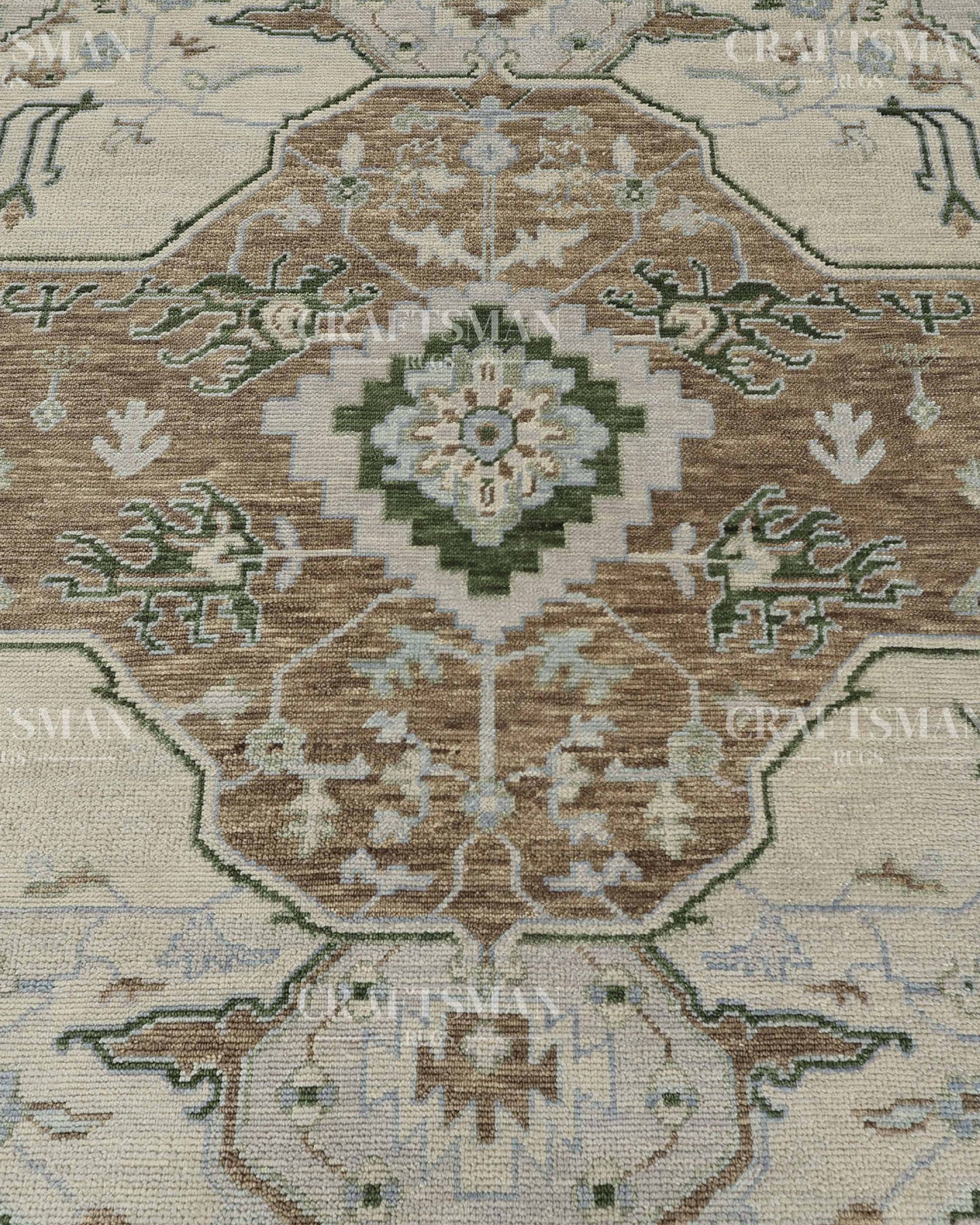 8x10 feet Wool Hand-Knotted Oushak-Inspired Rug | Craftsman Rugs Exclusive