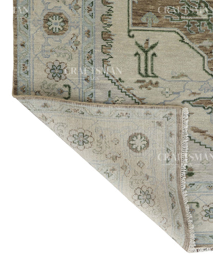 8x10 feet Wool Hand-Knotted Oushak-Inspired Rug | Craftsman Rugs Exclusive