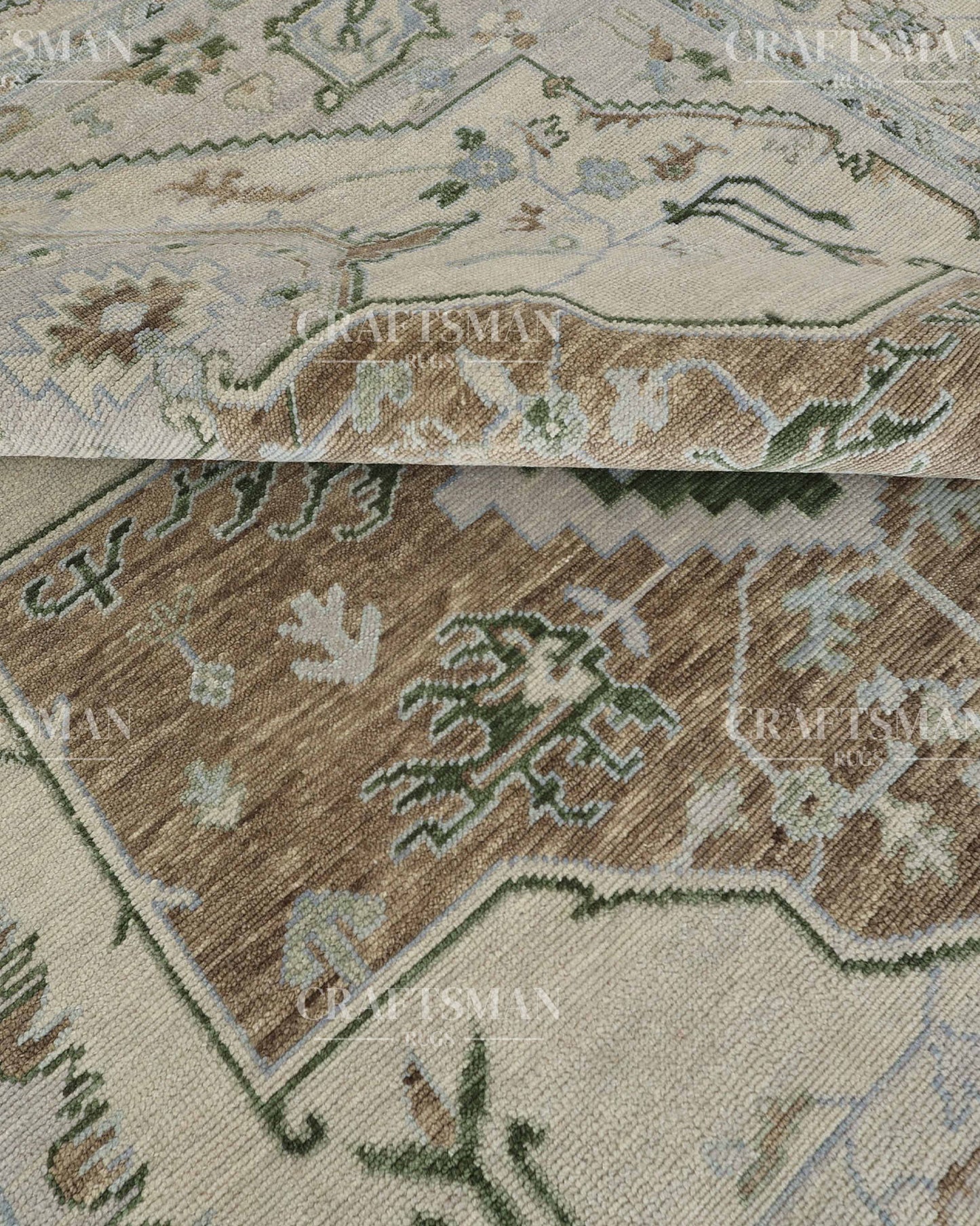 8x10 feet Wool Hand-Knotted Oushak-Inspired Rug | Craftsman Rugs Exclusive