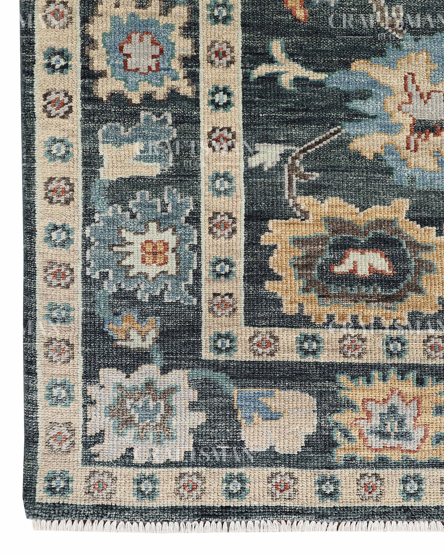 8x10 feet Wool Hand-Knotted Oushak-Inspired Rug | Craftsman Rugs Exclusive