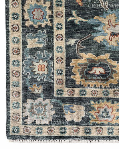 8x10 feet Wool Hand-Knotted Oushak-Inspired Rug | Craftsman Rugs Exclusive