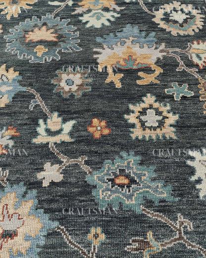 8x10 feet Wool Hand-Knotted Oushak-Inspired Rug | Craftsman Rugs Exclusive