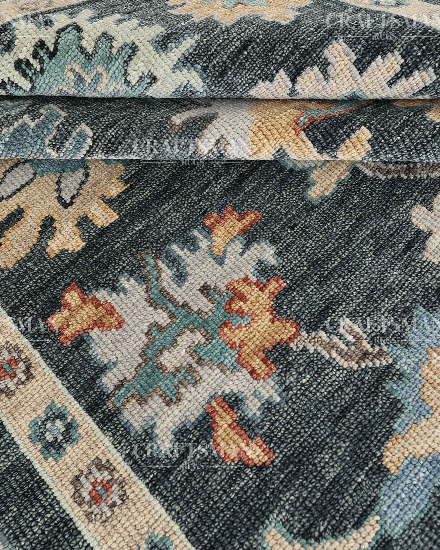 8x10 feet Wool Hand-Knotted Oushak-Inspired Rug | Craftsman Rugs Exclusive