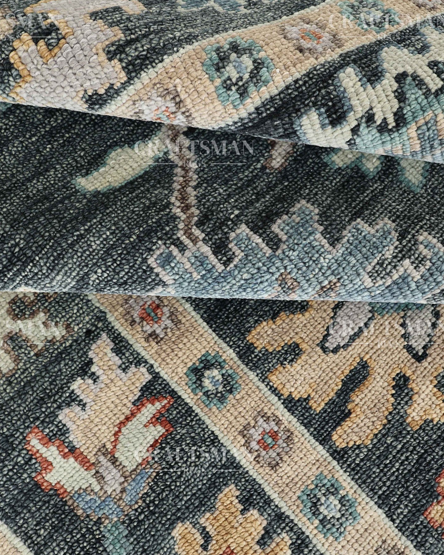 8x10 feet Wool Hand-Knotted Oushak-Inspired Rug | Craftsman Rugs Exclusive