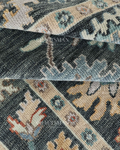 8x10 feet Wool Hand-Knotted Oushak-Inspired Rug | Craftsman Rugs Exclusive