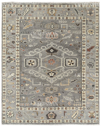 8x10 feet Wool Hand-Knotted Oushak-Inspired Rug | Craftsman Rugs Exclusive