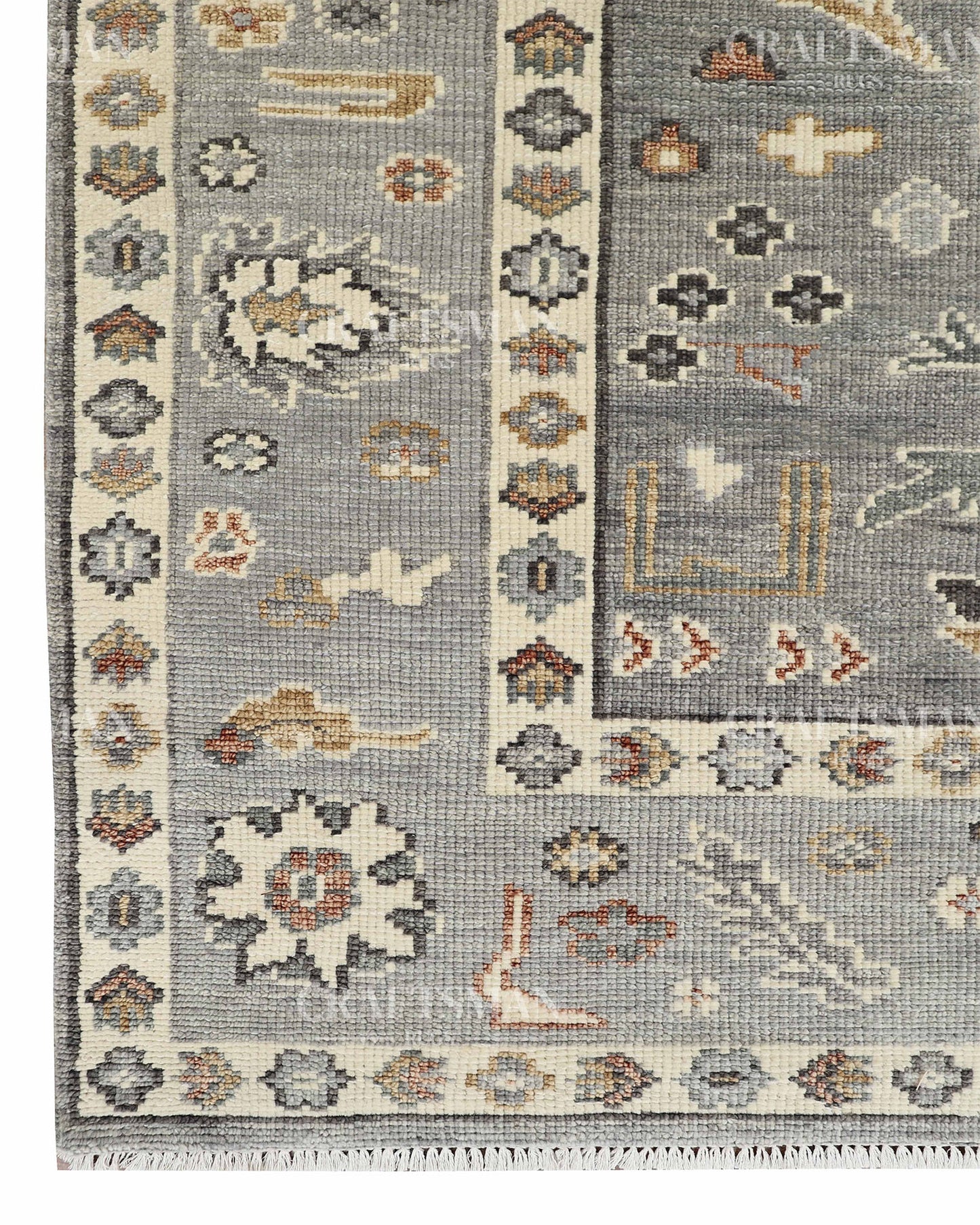 8x10 feet Wool Hand-Knotted Oushak-Inspired Rug | Craftsman Rugs Exclusive