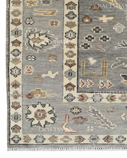 8x10 feet Wool Hand-Knotted Oushak-Inspired Rug | Craftsman Rugs Exclusive