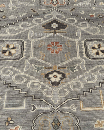 8x10 feet Wool Hand-Knotted Oushak-Inspired Rug | Craftsman Rugs Exclusive