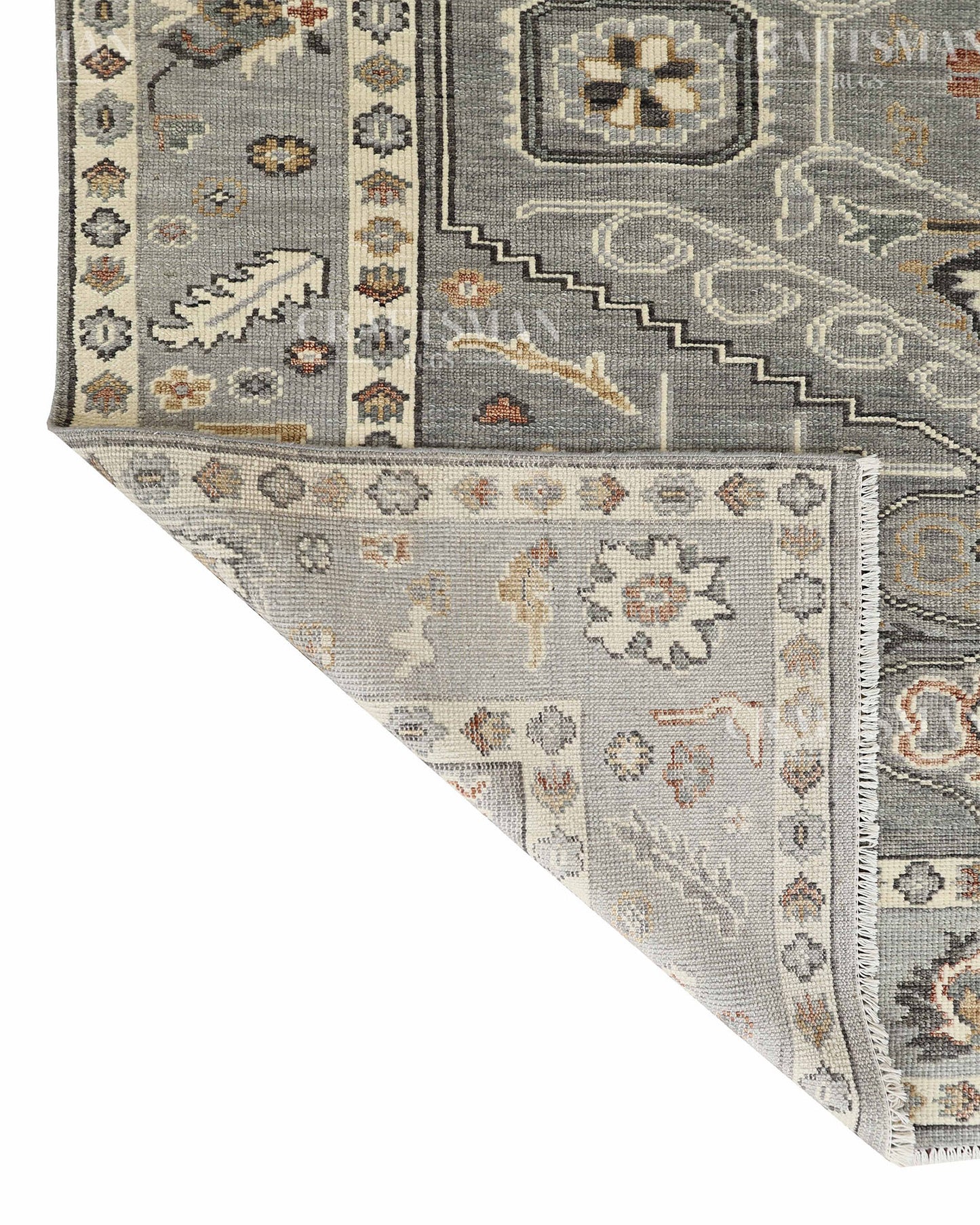 8x10 feet Wool Hand-Knotted Oushak-Inspired Rug | Craftsman Rugs Exclusive