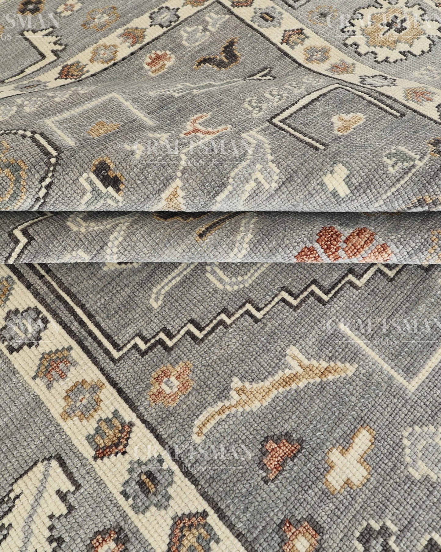 8x10 feet Wool Hand-Knotted Oushak-Inspired Rug | Craftsman Rugs Exclusive