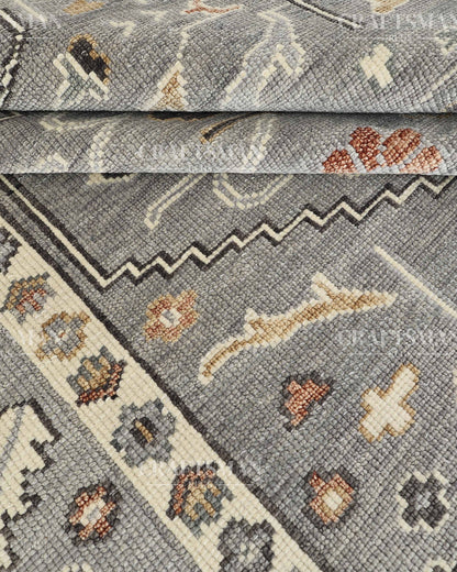 8x10 feet Wool Hand-Knotted Oushak-Inspired Rug | Craftsman Rugs Exclusive