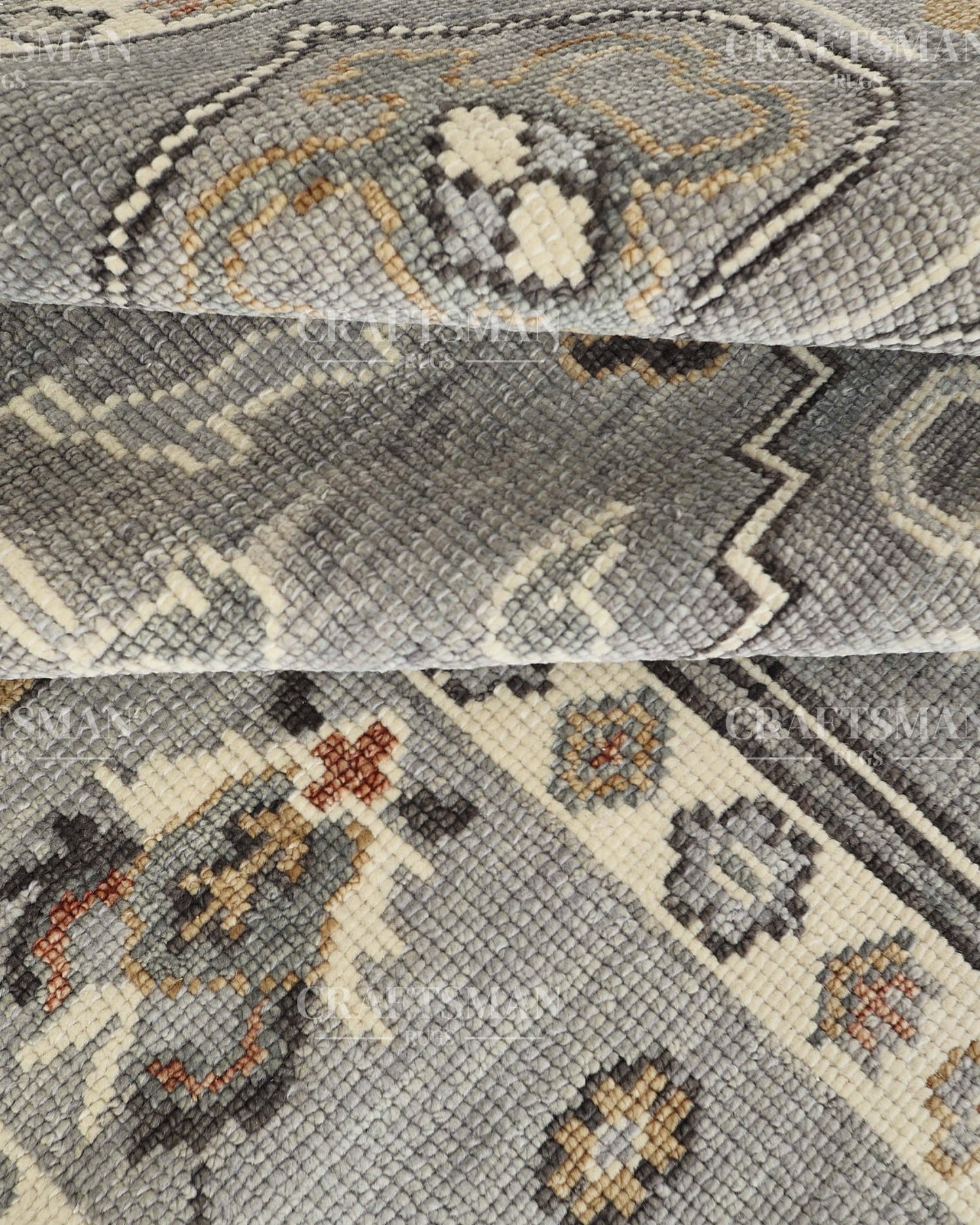 8x10 feet Wool Hand-Knotted Oushak-Inspired Rug | Craftsman Rugs Exclusive