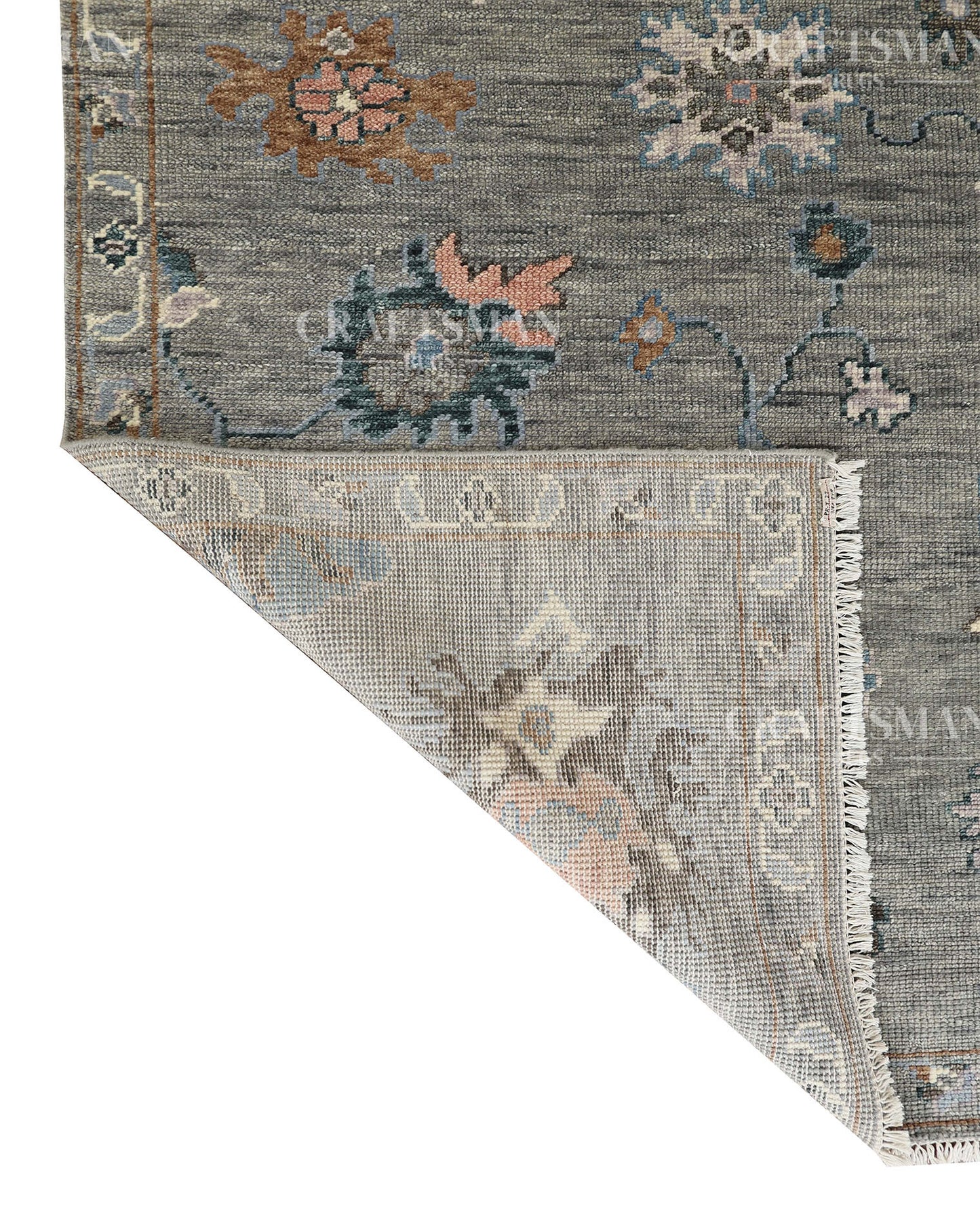 8x10 feet Wool Hand-Knotted Oushak-Inspired Rug | Craftsman Rugs Exclusive