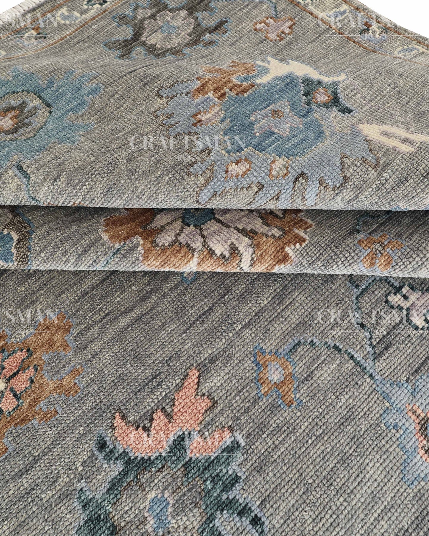 8x10 feet Wool Hand-Knotted Oushak-Inspired Rug | Craftsman Rugs Exclusive