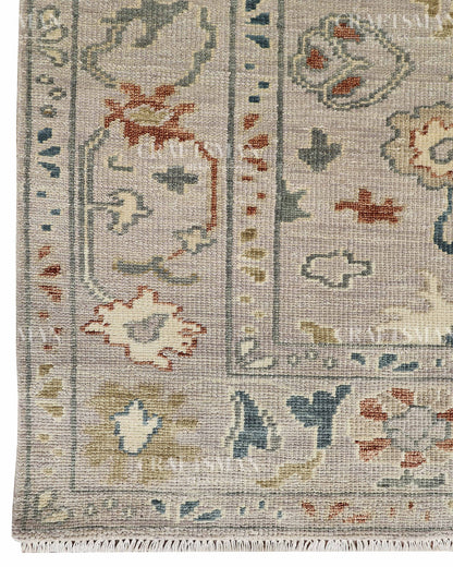 8x10 feet Wool Hand-Knotted Oushak-Inspired Rug | Craftsman Rugs Exclusive